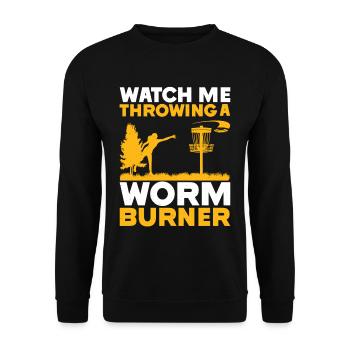 Disc Golfer hit Trees and Curse - Unisex Sweatshirt - black - Front - Alina (178cm) & Michal (187cm)