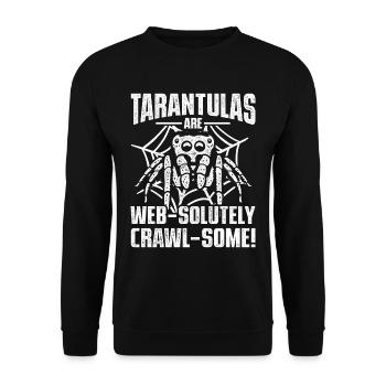 Tarantula Tarantulas Are Web-solutely Crawl-some - Unisex Sweatshirt - black - Front - Alina (178cm) & Michal (187cm)