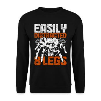 Tarantula Easily Distracted By 8 Legs - Unisex Sweatshirt - black - Front - Alina (178cm) & Michal (187cm)