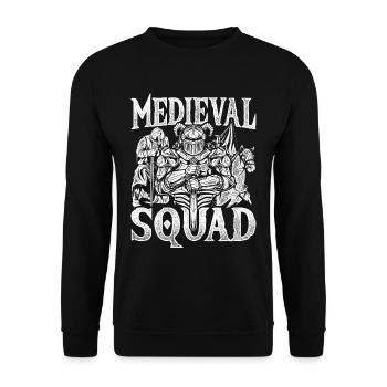 Medieval Festival Medieval Market Medieval Squad - Unisex Sweatshirt - black - Front - Alina (178cm) & Michal (187cm)