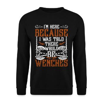 Medieval Festival Medieval Market - Unisex Sweatshirt - black - Front - Alina (178cm) & Michal (187cm)