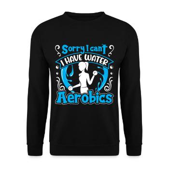 Aerobic Exercise Designs - Unisex Sweatshirt - black - Front - Alina (178cm) & Michal (187cm)