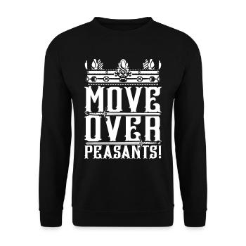 Mittelalterfest Move Over Peasants - Unisex Pullover - Schwarz - Vorne - Alina (178cm) & Michal (187cm)