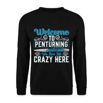 Pen Turning Kit - Unisex Pullover - Schwarz - Vorne - Alina (178cm) & Michal (187cm)