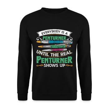 Pen Turning Kit - Unisex Sweatshirt - black - Front - Alina (178cm) & Michal (187cm)
