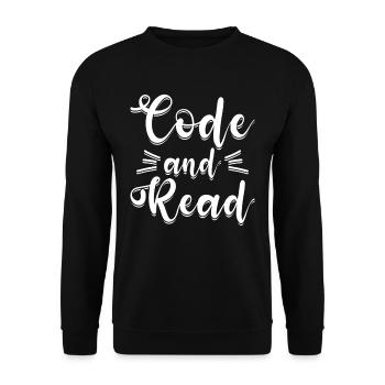 Legasthenie Legastheniker Code And Read - Unisex Pullover - Schwarz - Vorne - Alina (178cm) & Michal (187cm)