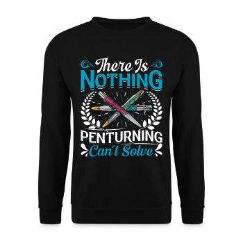 Pen Turning Kit - Unisex Pullover - Schwarz - Vorne - Alina (178cm) & Michal (187cm)