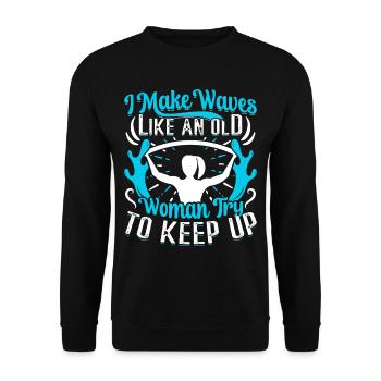 Aerobic Exercise Designs - Unisex Sweatshirt - black - Front - Alina (178cm) & Michal (187cm)