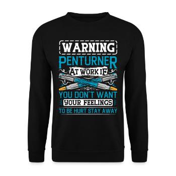 Pen Turning Kit - Unisex Sweatshirt - black - Front - Alina (178cm) & Michal (187cm)