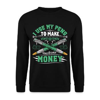 Pen Turning Kit - Unisex Sweatshirt - black - Front - Alina (178cm) & Michal (187cm)