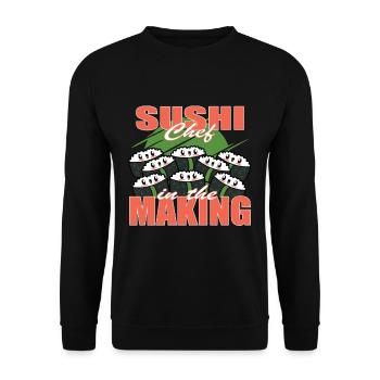 Sushi Chef in the making Rice whisperer - Unisex Sweatshirt - black - Front - Alina (178cm) & Michal (187cm)