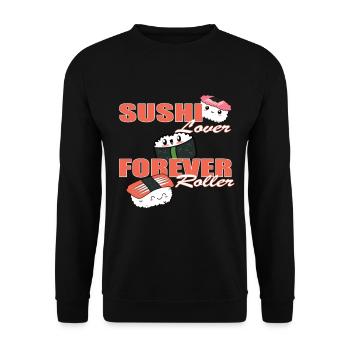 Forever sushi roller Aisan food lover - Unisex Sweatshirt - black - Front - Alina (178cm) & Michal (187cm)