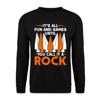 Pfeilspitzen Speerspitze Arrowhead Collection - Unisex Pullover - Schwarz - Vorne - Alina (178cm) & Michal (187cm)