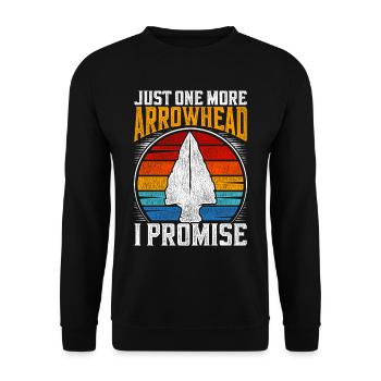 Pfeilspitzen Speerspitze Arrowhead Collection - Unisex Pullover - Schwarz - Vorne - Alina (178cm) & Michal (187cm)