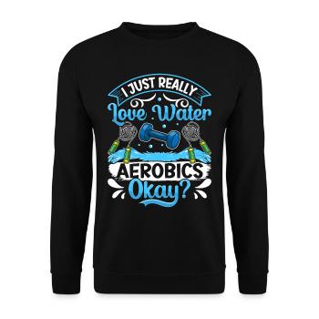 Aerobic Exercise Designs - Unisex Sweatshirt - black - Front - Alina (178cm) & Michal (187cm)