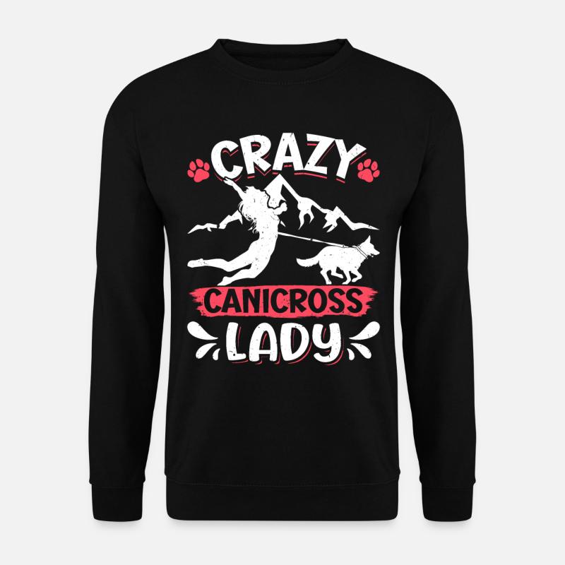 Dog running Canicross Design - Unisex Pullover - Schwarz