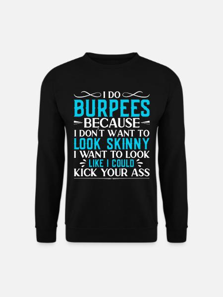 Burpees Exercises Workout - Unisex Sweatshirt - black