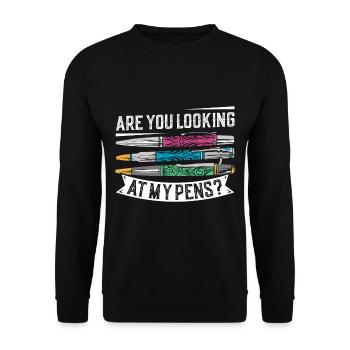Pen Turning Kit - Unisex Pullover - Schwarz - Vorne - Alina (178cm) & Michal (187cm)