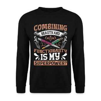 Pen Turning Kit - Unisex Sweatshirt - black - Front - Alina (178cm) & Michal (187cm)