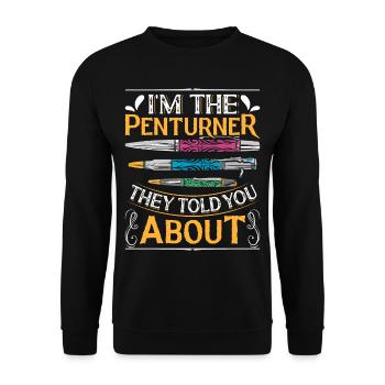 Pen Turning Kit - Unisex Pullover - Schwarz - Vorne - Alina (178cm) & Michal (187cm)
