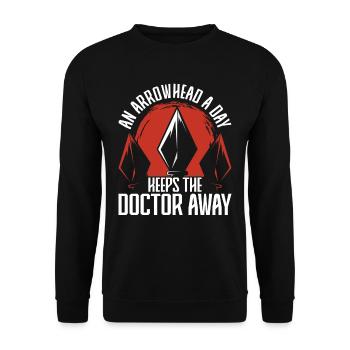 Arrowheads Chasseur de pointes de flèches - Sweat-shirt Unisexe - noir - Devant - Alina (178cm) & Michal (187cm)