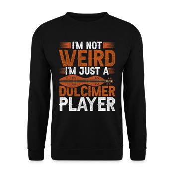 I'm Not Weird I'm Just A Dulcimer Player - Unisex Pullover - Schwarz - Vorne - Alina (178cm) & Michal (187cm)