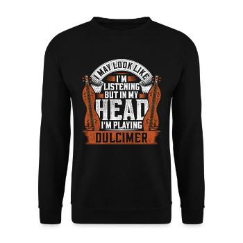 Dulcimer Dulcimore Doucemore - Unisex Sweatshirt - black - Front - Alina (178cm) & Michal (187cm)