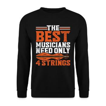 Dulcimer Dulcimore Doucemore 4 Strings - Unisex Pullover - Schwarz - Vorne - Alina (178cm) & Michal (187cm)