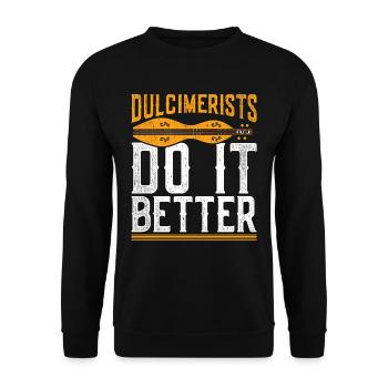 Dulcimer Dulcimerists Do It Better - Unisex Sweatshirt - black - Front - Alina (178cm) & Michal (187cm)