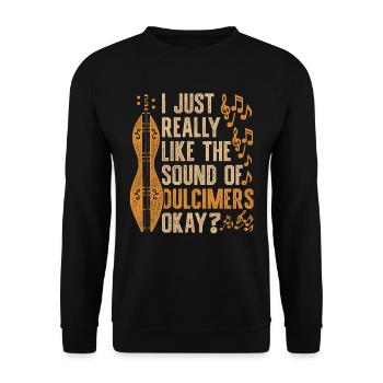 Dulcimer Dulcimore Doucemore - Unisex Sweatshirt - black - Front - Alina (178cm) & Michal (187cm)