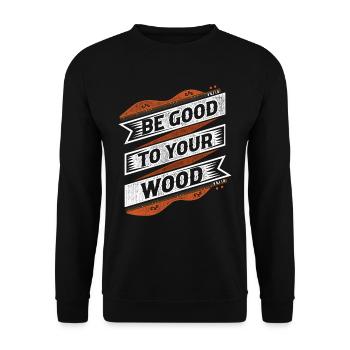 Dulcimer Dulcimore Be Good o Your Wood - Unisex Pullover - Schwarz - Vorne - Alina (178cm) & Michal (187cm)