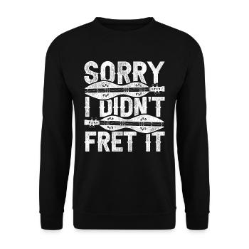Dulcimer Dulcimore Sorry I Didn't Fret It - Unisex Pullover - Schwarz - Vorne - Alina (178cm) & Michal (187cm)