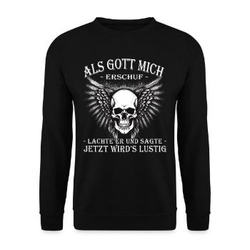 Motorrad | Motorradfahrer & Biker Spüche - Unisex Pullover - Schwarz - Vorne - Alina (178cm) & Michal (187cm)