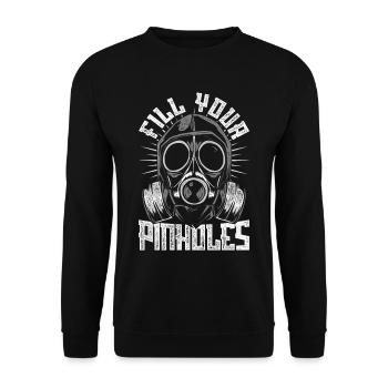 Vehicle Painter Car Painter Fill Your Pinholes - Unisex Sweatshirt - black - Front - Alina (178cm) & Michal (187cm)
