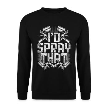 Vehicle Painter Car Painter I'd Spray That - Unisex Sweatshirt - black - Front - Alina (178cm) & Michal (187cm)