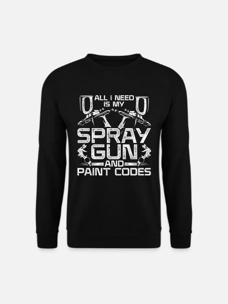 Autolackierer Spray Gun And Paint Codes - Unisex Pullover - Schwarz