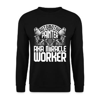 Vehicle Painter Car Painter Painter - Unisex Sweatshirt - black - Front - Alina (178cm) & Michal (187cm)