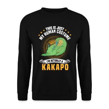 Kakapo costume flightless parrot - Unisex Sweatshirt - black - Front - Alina (178cm) & Michal (187cm)