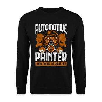 Vehicle Painter Car Painter - Unisex Sweatshirt - black - Front - Alina (178cm) & Michal (187cm)