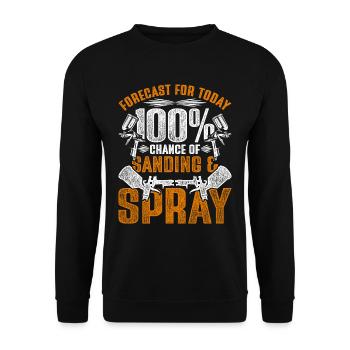 Vehicle Painter Car Painter - Unisex Sweatshirt - black - Front - Alina (178cm) & Michal (187cm)