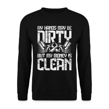 Vehicle Painter Car Painter - Unisex Sweatshirt - black - Front - Alina (178cm) & Michal (187cm)