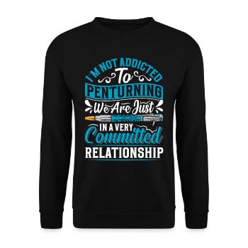 Pen Turning Kit - Unisex Sweatshirt - black - Front - Alina (178cm) & Michal (187cm)