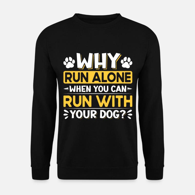 Chien de course Canicross Design - Sweat-shirt Unisexe - noir