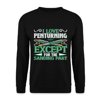 Pen Turning Kit - Unisex Sweatshirt - black - Front - Alina (178cm) & Michal (187cm)