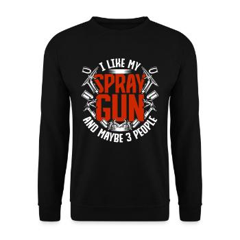 Vehicle Painter Car Painter - Unisex Sweatshirt - black - Front - Alina (178cm) & Michal (187cm)