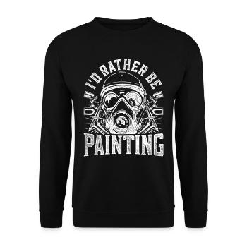 Vehicle Painter I'd Rather Be Painting - Unisex Sweatshirt - black - Front - Alina (178cm) & Michal (187cm)