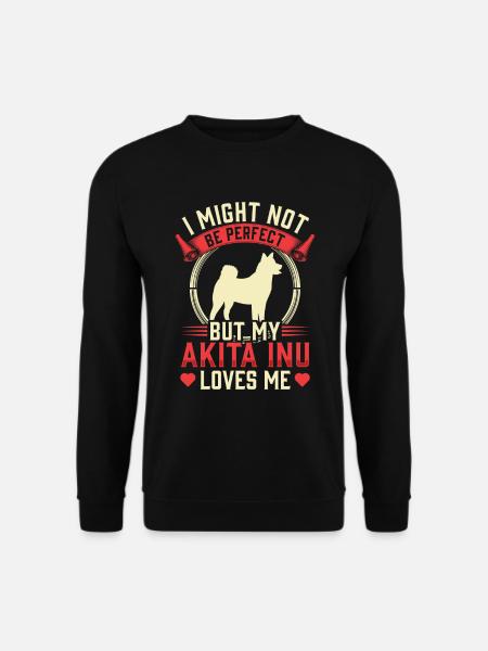 Akita Inu ist nicht perfekt Shiba Inu - Unisex Pullover - Schwarz