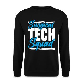 Chirurgischer Assistent Surgical Tech Squad - Unisex Pullover - Schwarz - Vorne - Alina (178cm) & Michal (187cm)