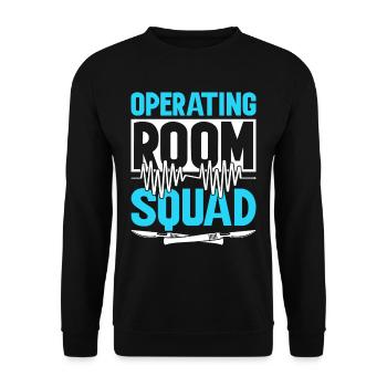 Chirurgischer Assistent Operating Room Squad - Unisex Pullover - Schwarz - Vorne - Alina (178cm) & Michal (187cm)
