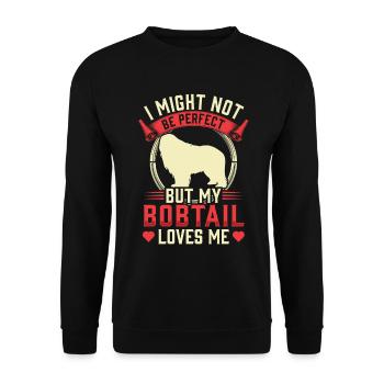 Bobtail pas parfait Old English Shepherd - Sweat-shirt Unisexe - noir - Devant - Alina (178cm) & Michal (187cm)